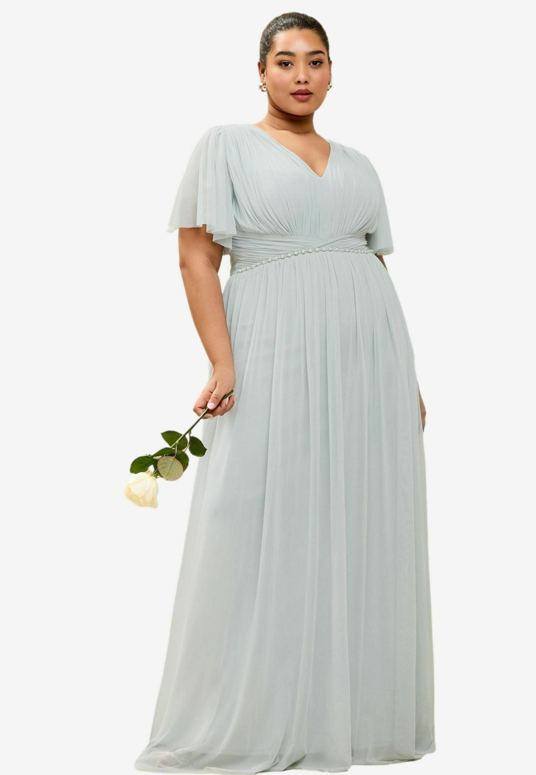 Lipsy PLUS SIZE FIT - SHORT SLEEVE PEARL TRIM BRIDESMAID - Occasion wear -  blue - Zalando