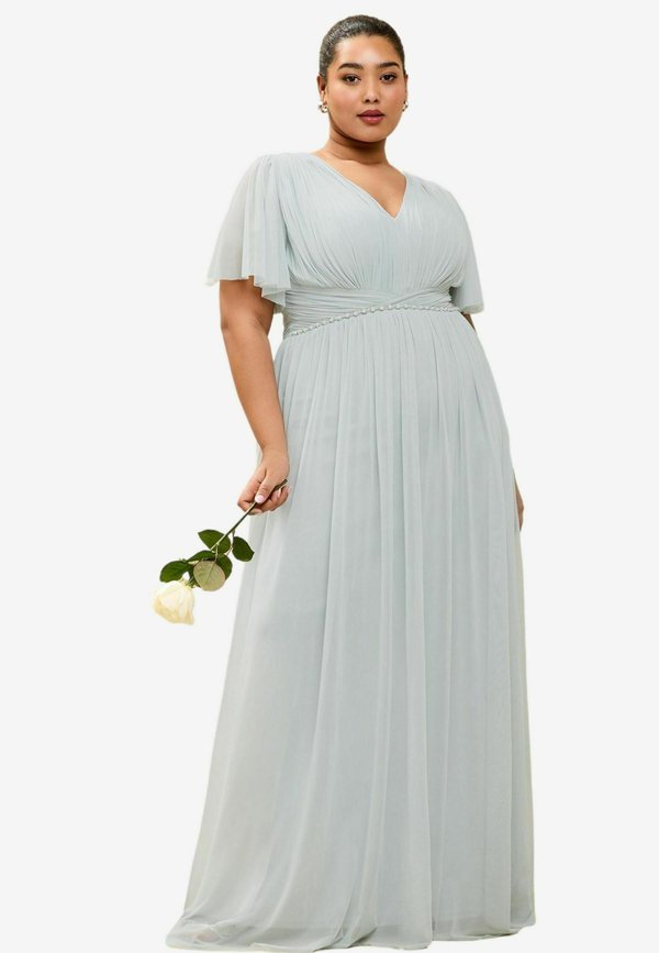 PLUS SIZE FIT - SHORT SLEEVE PEARL TRIM BRIDESMAID - Ballkleid