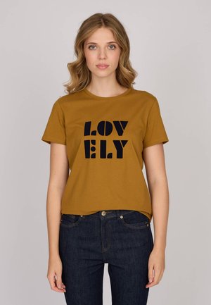 T-shirt imprimé - ocher