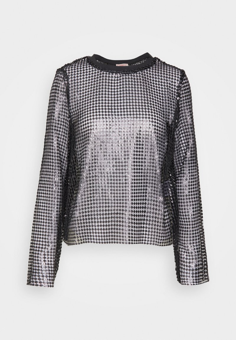ONLY ONLARIANA SEQUINS - Μπλούζα με μακριά μανίκια - phantom/dark grey