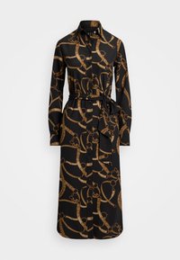 Belting Print Crepe Shirtdress - Marškininė suknelė - black