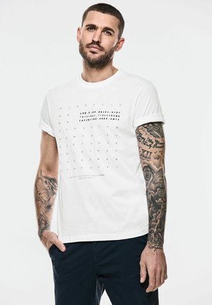 Street One MEN MIT WORDING - T-Shirt print - weiß