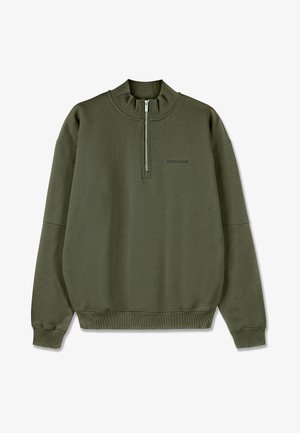 Pegador LOGO - Sweater - washed faded olive black