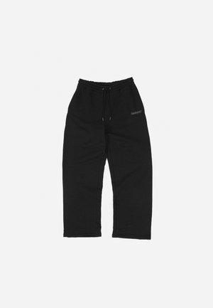 Sorte joggebukser med elastisk midjebånd og justerbar snor. Myk stoff med rett benkutt og brodert logodetalj.