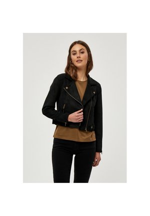 DETABARAK - Veste en similicuir - black