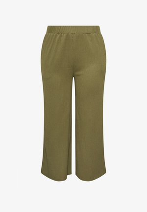 Yours Clothing, WOMEN'S WIDE LEG TROUSERS - Pantalones - khaki