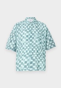 CHESS CROPPED SHIRT OVERSIZE UNISEX - Blúzka so zapínaním na gombíky - stone blue/azure