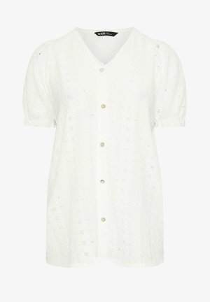 Yours Clothing, BRODERIE ANGLAISE - Top - white