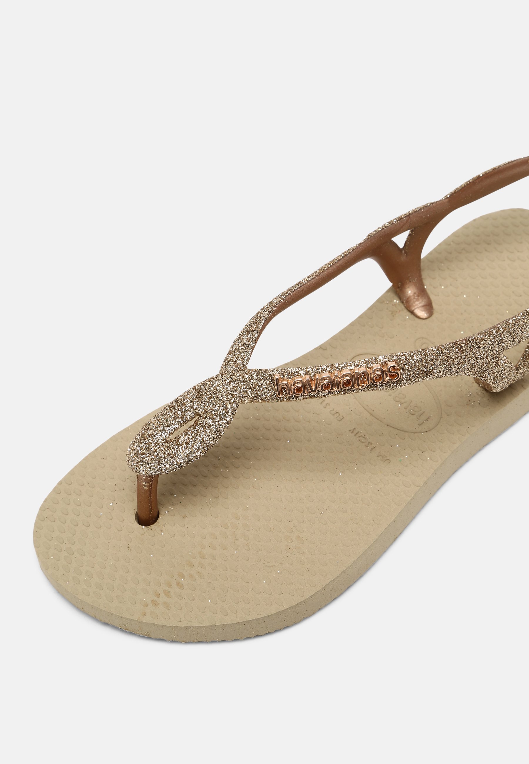 Havaianas LUNA PREMIUM - Teensandalen - sand grey/goudkleurig - Zalando.nl