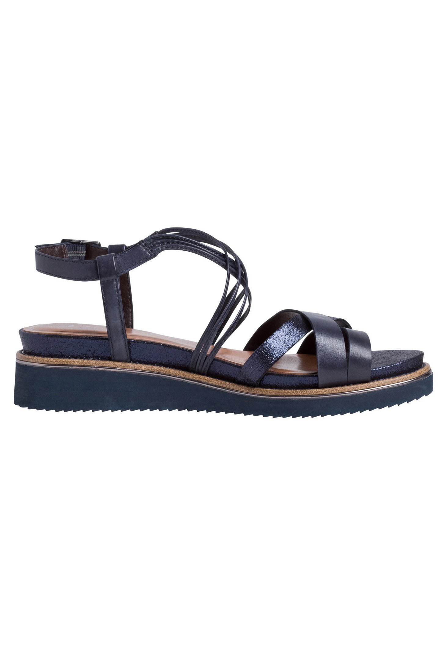 Tamaris Sandalen met sleehak - navy/Blauw - Zalando.nl