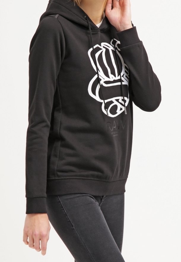 G-STAR Felpa con cappuccio - black