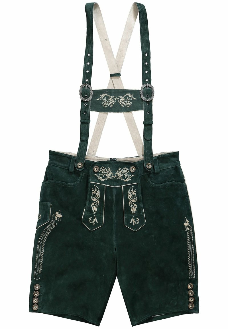 JP1880 LEDERHOSE TRACHT - Shorts - dark green/donkergroen