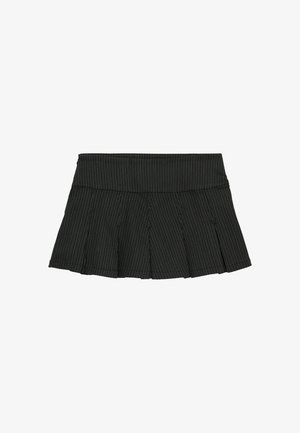 Bench, BENCH X SUPERDRY & CO BENCH LOGO PLEATED STRIPE MINI SKIRT - Falda acampanada - charcoal stripe moonmist