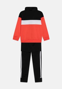 adidas Performance TIBERIO 3-STRIPES COLORBLOCK SHINY TRACK SUIT KIDS - Chándal - black/bright red/white