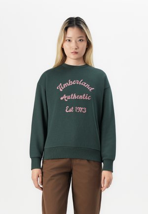 BRUSHED BACK CHEST GRAPHIC CREW  - Felpa - green gables