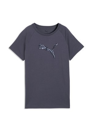Puma SEQUINS TEE - T-shirt print - inky depths