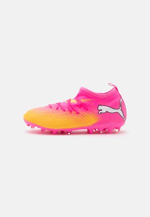 Puma FUTURE 9 MATCH MG JR UNISEX - Ghete de fotbal pentru gazon sintetic - poison pink/sun stream/bright aqua/white
