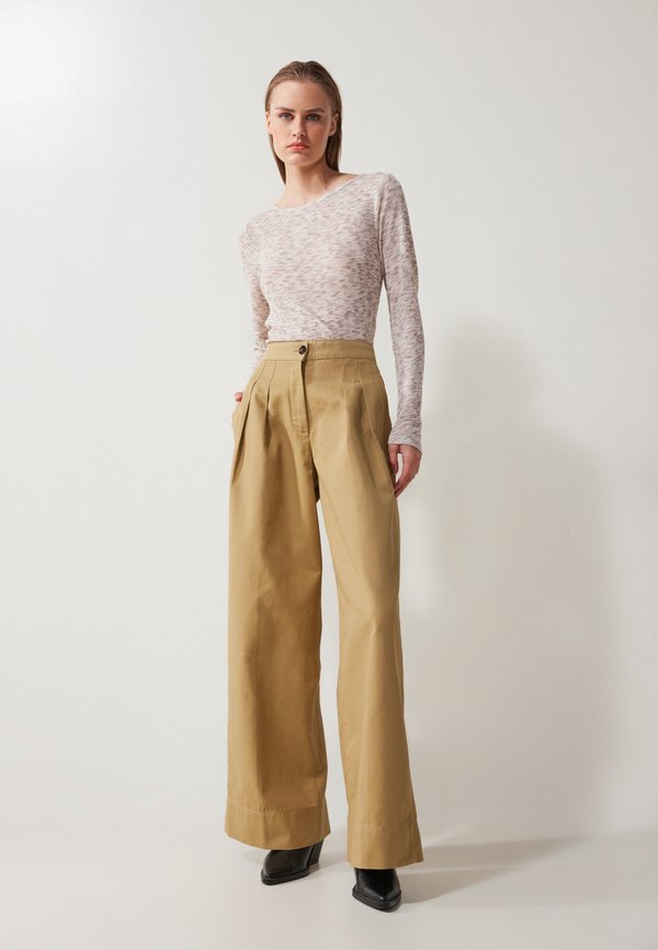 Long sleeved top - mottled beige4