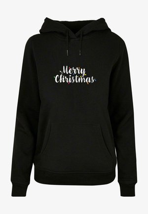 Merchcode, MERRY CHRISTMAS LIGHTS BASIC - Kapuzenpullover - black