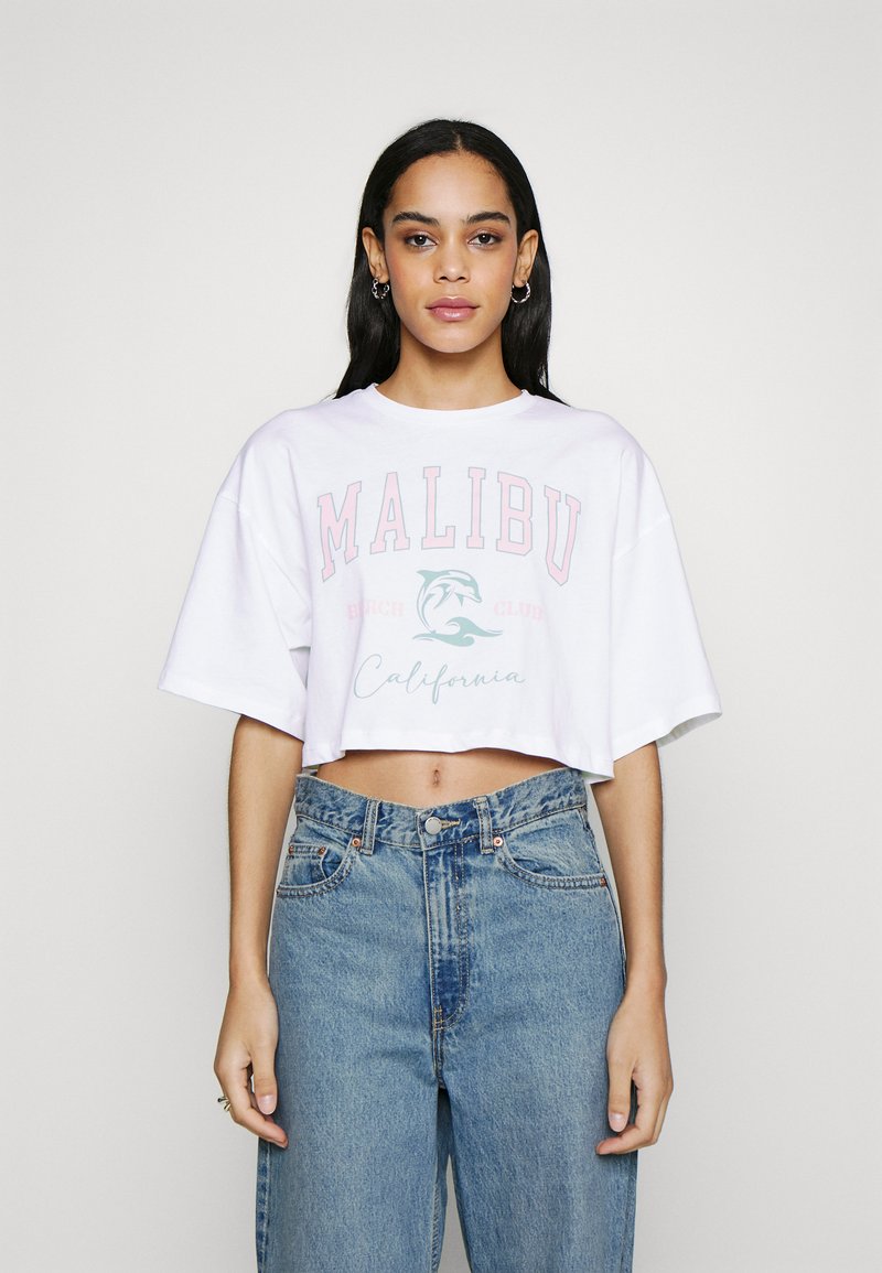 Malibu Crop - Grey Print