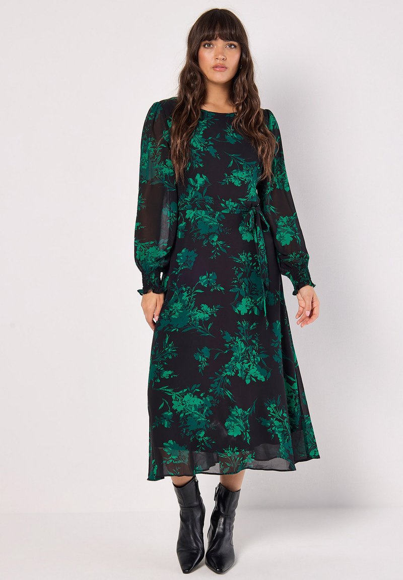 Apricot SILHOUETTE FLORAL MIDAXI  - Freizeitkleid - green