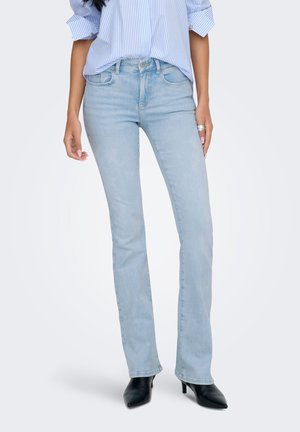 ONLBLUSH MID FLARED - Jeans Bootcut - light blue bleached denim