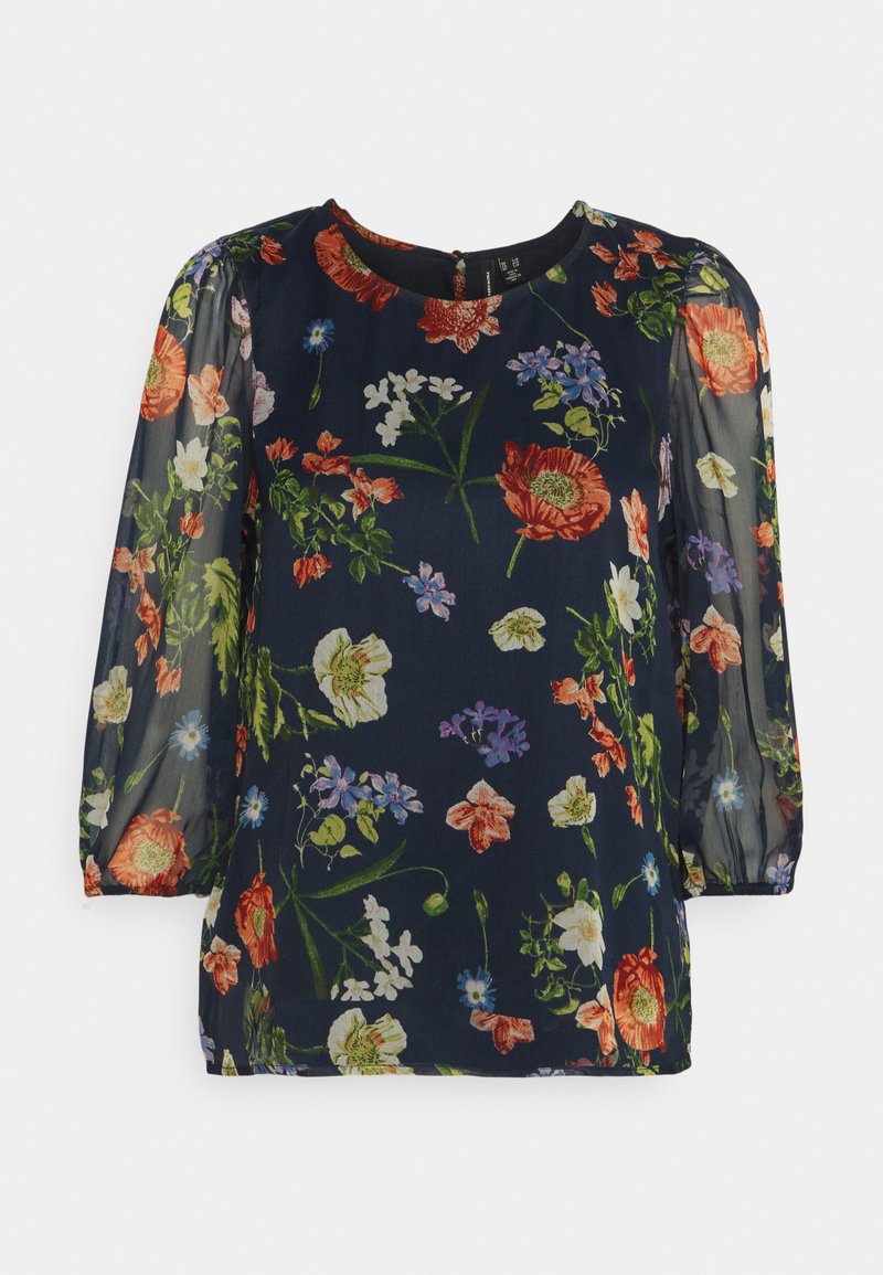 Vero Moda Petite Blouse donkerblauw Vero Moda Petite Blouse donkerblauw