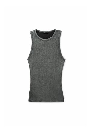 Tezenis, METALLIC-EFFECT HALTERNECK - Top - black