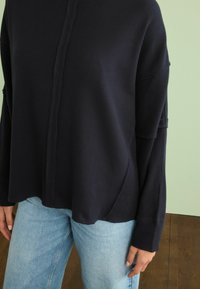 Next LONG SLEEVE SEAM DETAIL TEXTURE STANDARD - Strickpullover - navy blue