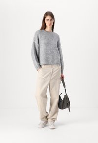 JDY JDYZOEY LIFE  ON STITCH - Maglione - light grey melange