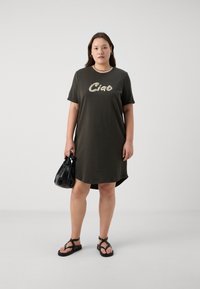 ONLY Carmakoma CARMICALA O NECK DRESS - Dienas kleita - phantom
