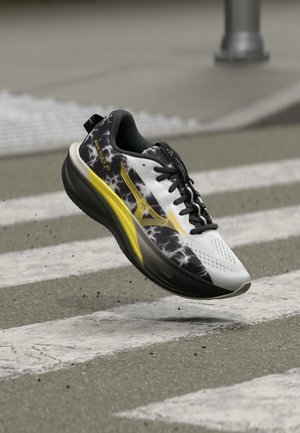 Mizuno, WAVE RIDER 30 AMSTERDAM UNISEX - Обувки за бягане по асфалт - white/black