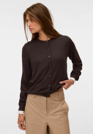 Vero Moda, CARDIGAN AWCARA KNIT CARDIGAN - Gilet - chocolate torte