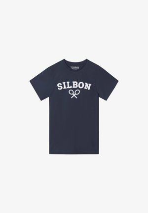 Silbon RAQUETA - Camiseta estampada - azul marino