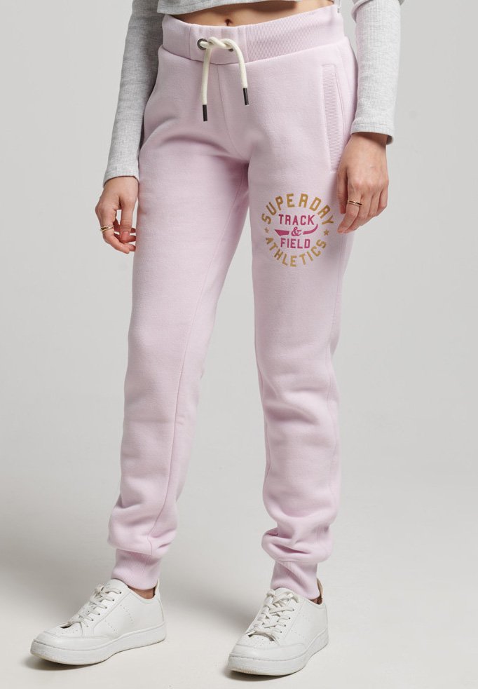 Superdry TRACK & FIELD JOGGERS Tracksuit bottoms rose pink/pink
