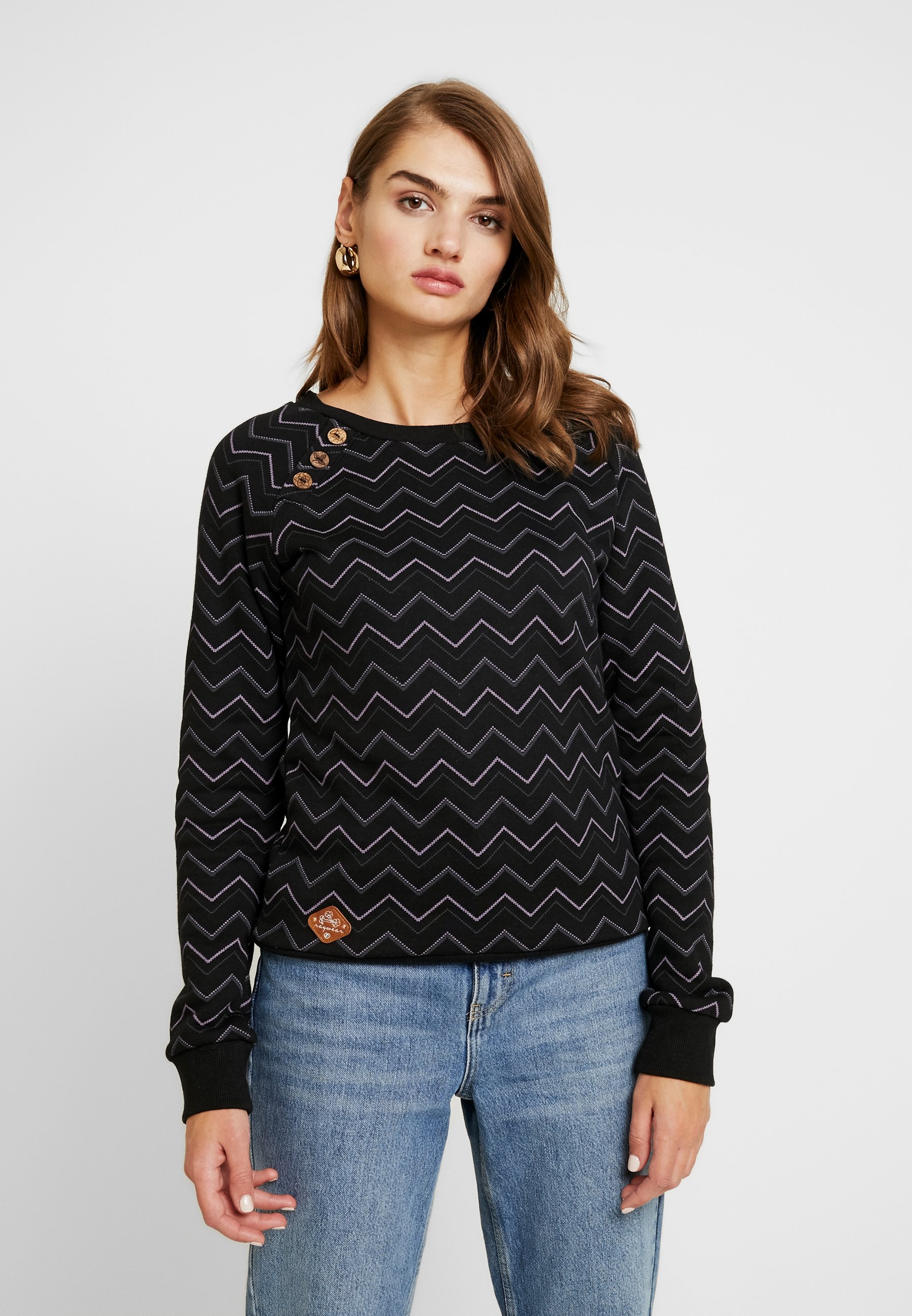 Ragwear DARIA ZIG ZAG Sweatshirt black Zalando.no Ragwear DARIA ZIG ZAG - Sweatshirt - denim blue
