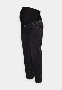 Lindex Maternity TROUSER MOM NEA WASHED - Džíny Straight Fit - black