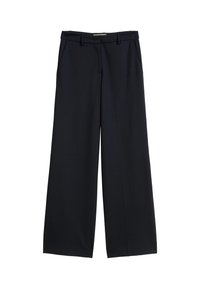 MARC O’POLO X DFB TRAVEL COLLECTION PANTS, TAILORED JERSEY, FITTED AT WAIST, WIDE LEG - Trousers - deep night blue
