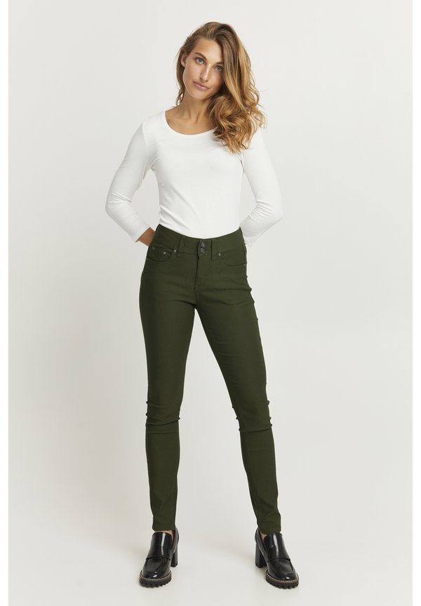 FRZACITY 1 - Pants - Jeans Skinny Fit - olive night4