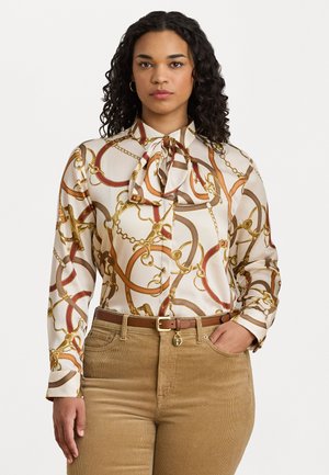 CLASSIC FIT PRINT TWILL TIE-NECK SHIRT - Cămașă - cream multi