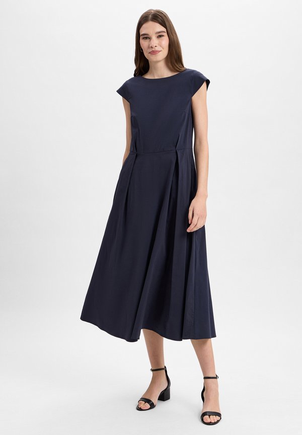 Freizeitkleid - beige schwarz