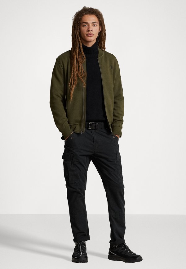 DOUBLE-KNIT BOMBER JACKET - Zip-up sweatshirt - company olive2