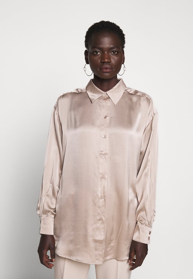 GINA - Button-down blouse - sand