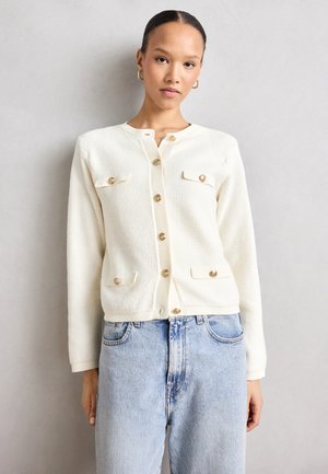 JACKET JUNI - Neuletakki - light dusty white