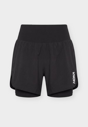 HOKA, GLIDE  - 2-i-1-shorts - black