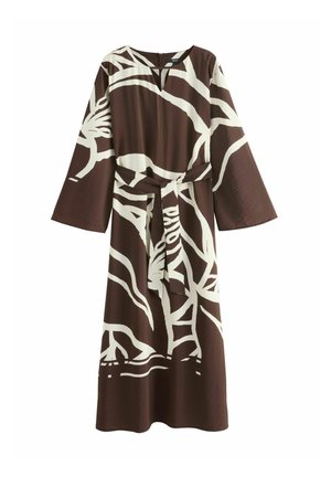 REGULAR FIT - KAFTAN - Maxikleid - chocolate brown print