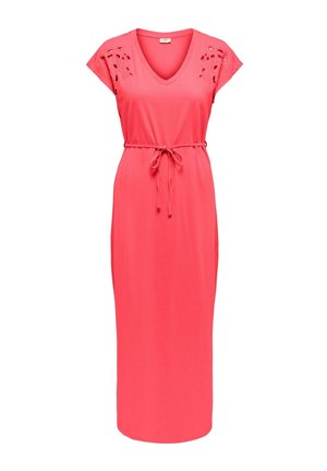 JDY, KLEID JDYROSE LANGES KLEID - Robe en jersey - calypso coral