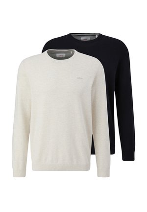 2 PACK - Striktrøje - weiß schwarz