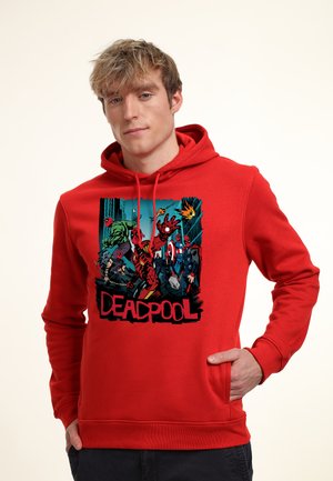 Henry Tiger, DEADPOOL & WOLVERINE DEADPOOP LIKE AVENGERS - Sweat à capuche - red