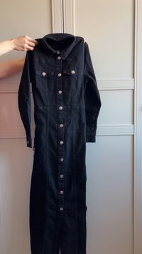 ONLY ONLMYTH LIFE BELT DRESS - Vestido de ganga - washed black